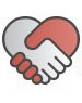 Holding hands heart icon